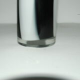 80's design black and white glass vase