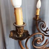 Lustre Louis XVI en bronze et laiton