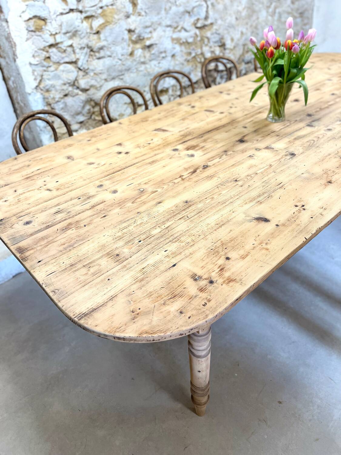 Antique table completely restored