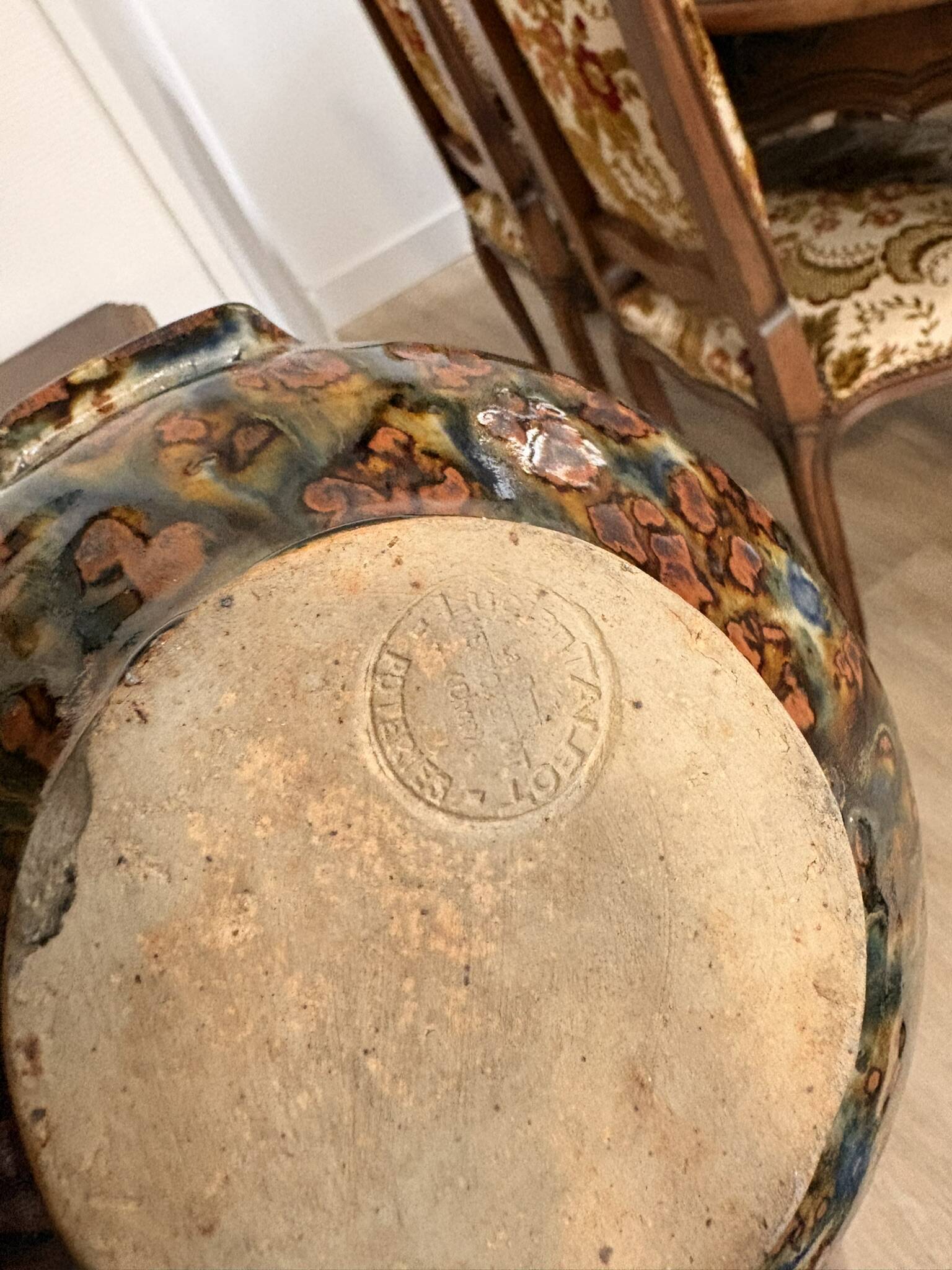 Vintage Brown Stoneware Cassolette Pot by Lucien Talbot de la Borne