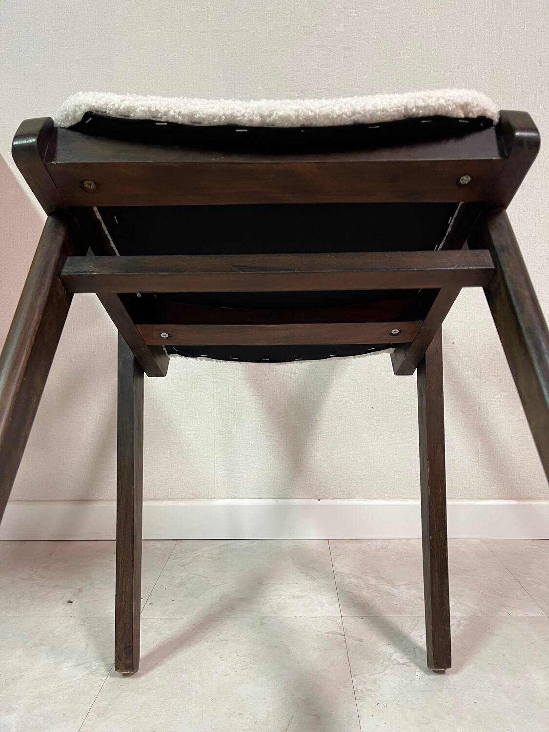 Bridge armchair in new French terry fabric