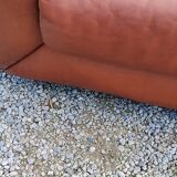 Pair of armchairs and De Sede sofa in cognac leather from the 70s/80s