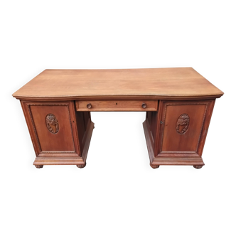 Large Antique Solid Wood Desk