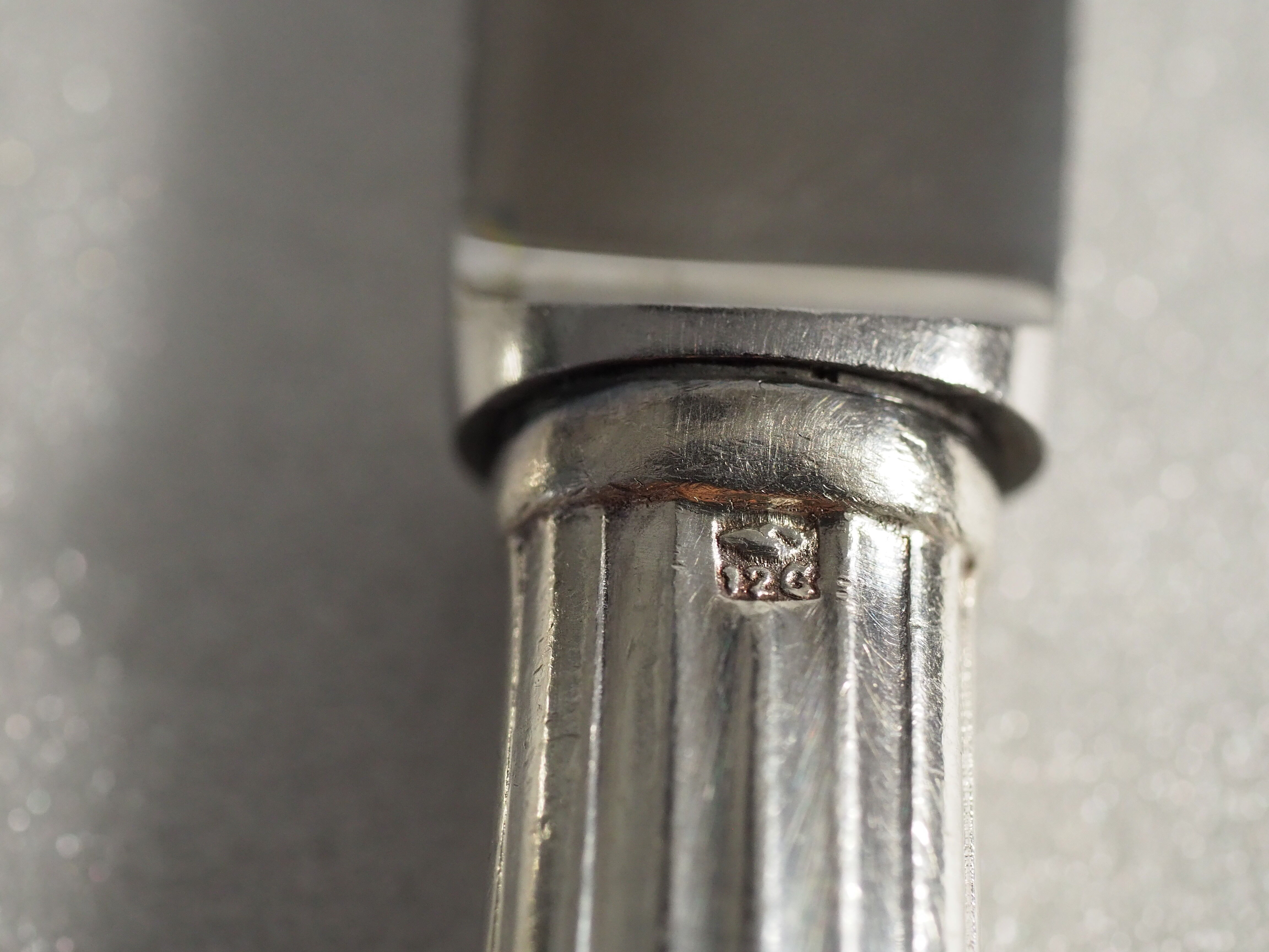 12 SFAM cheese knives in its dark chocolate case