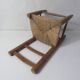 Old wooden straw chair for children