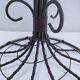 Vintage seven-light terracotta metal candlestick