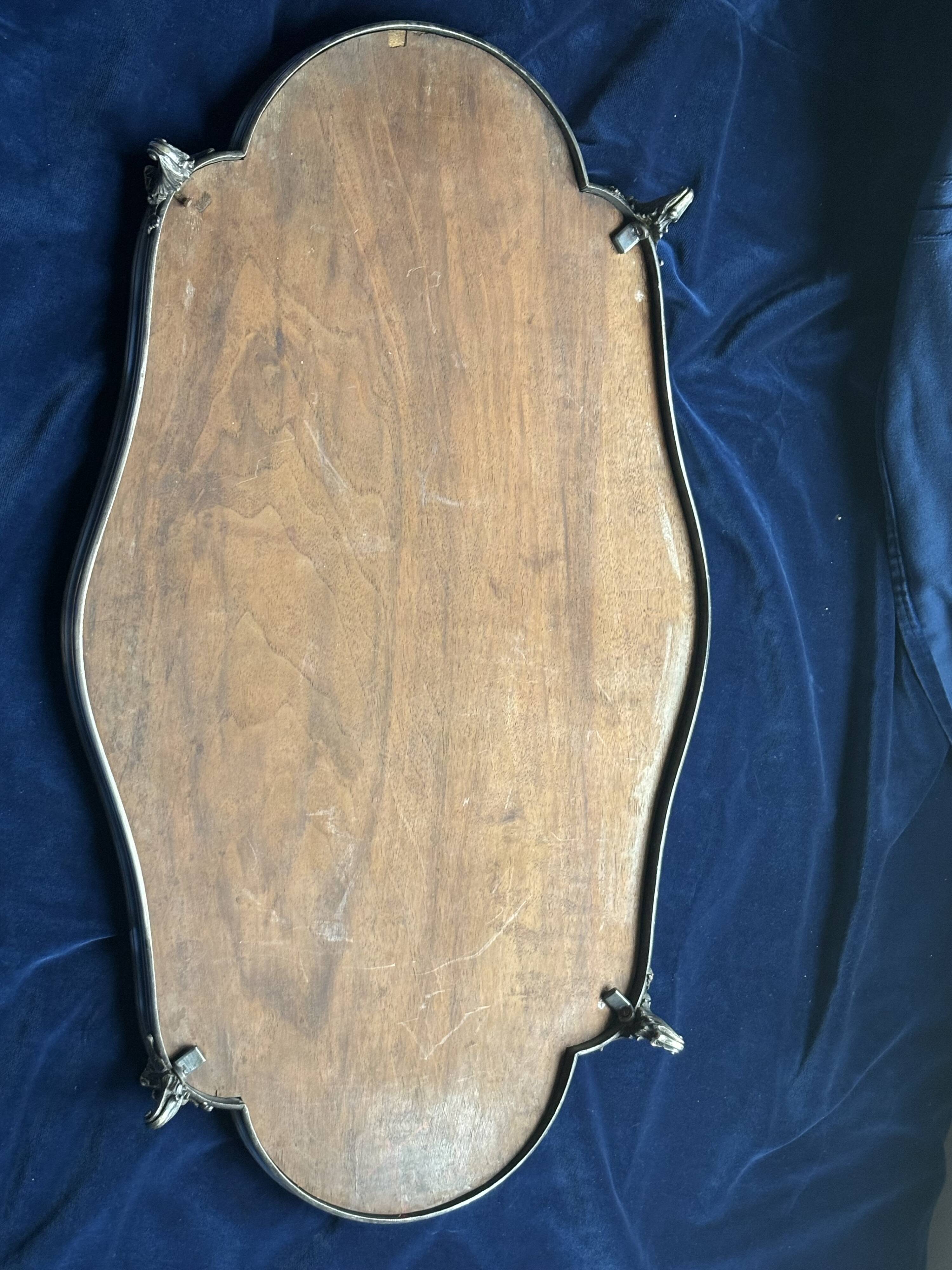 19th century mirror and silver table centrepiece