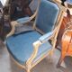 Louis XVI style armchair in lacquered wood