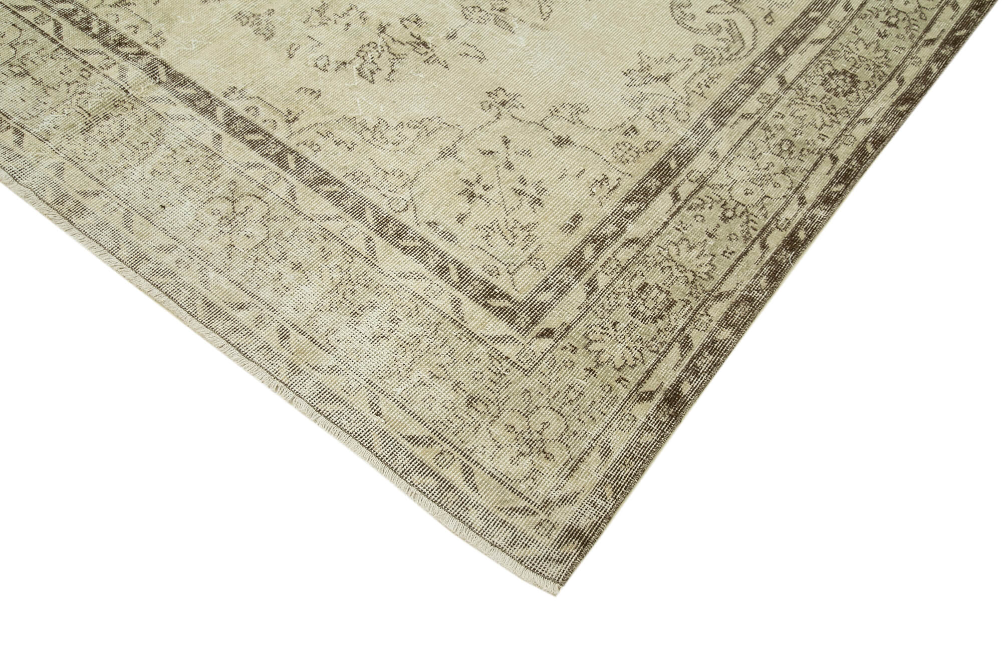 Hand-Knotted Wool Turkish Beige Rug 190 cm x 300 cm