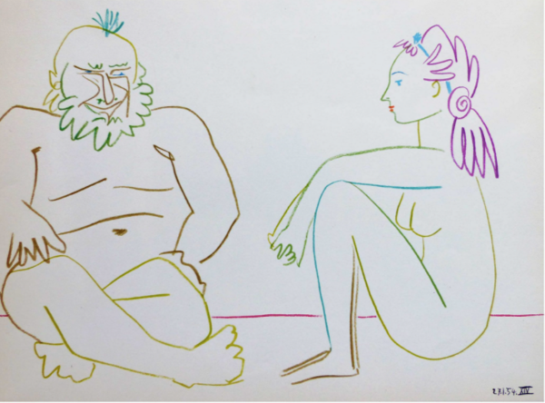 Lithographie Pablo Picasso Dessins de Vallauris planche XIV 1954