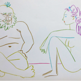 Lithograph Pablo Picasso Drawings by Vallauris plate XIV 1954