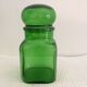 Bocal en verre vert vintage