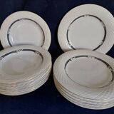 Set of 14 fine porcelain pieces - China Pearl "Alexandrite"