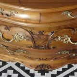 Coffin-style chest of drawers in walnut