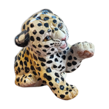 Sculpture of a young leopard