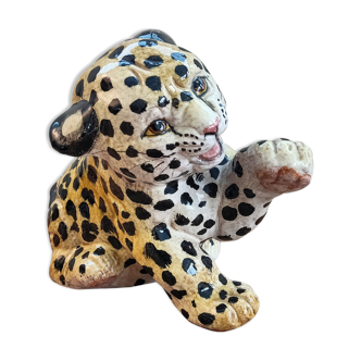 Sculpture of a young leopard