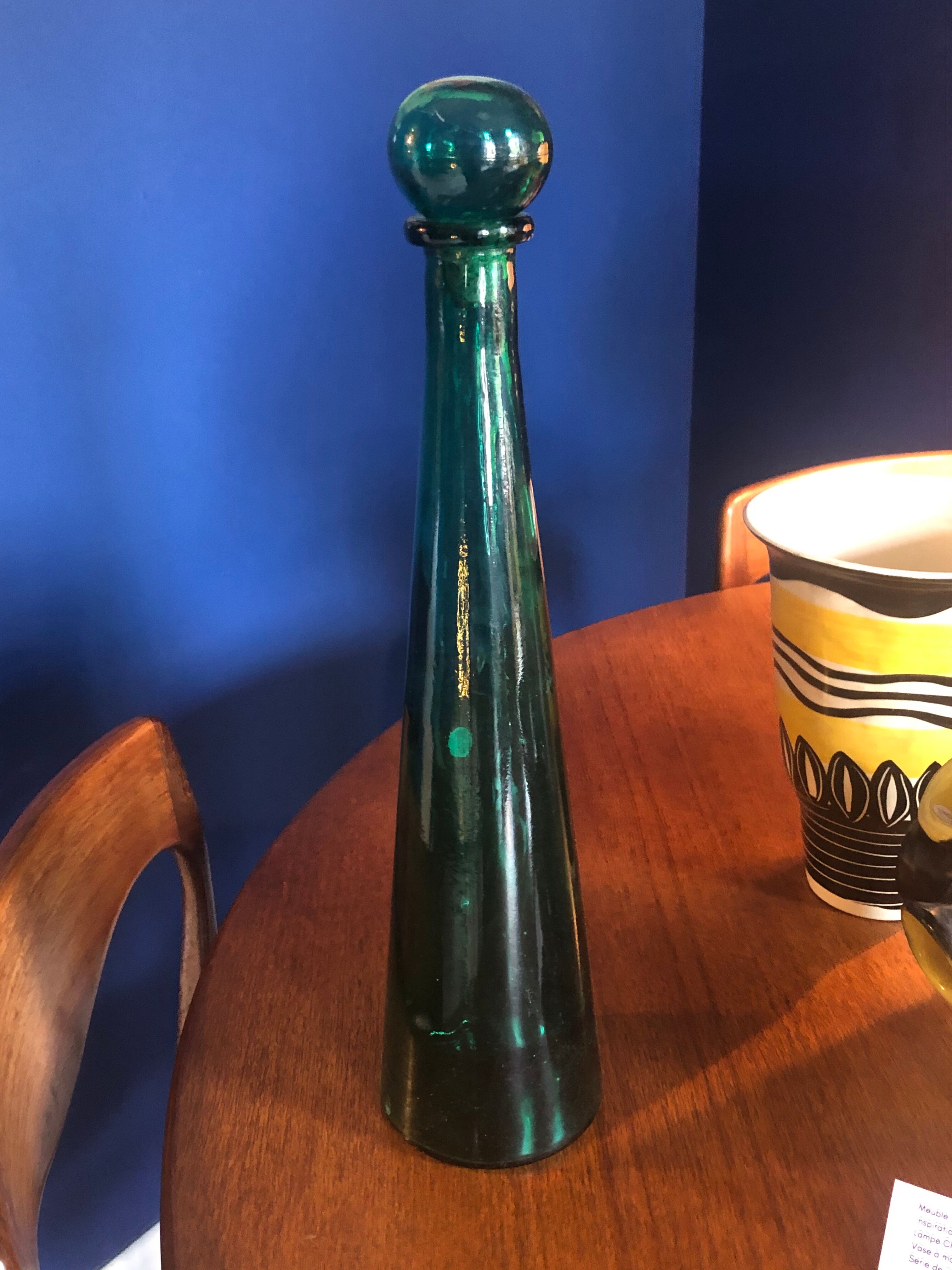 Bouteille avec flacon en verre de Murano