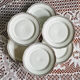 Set of 6 Sologne porcelain dessert plates