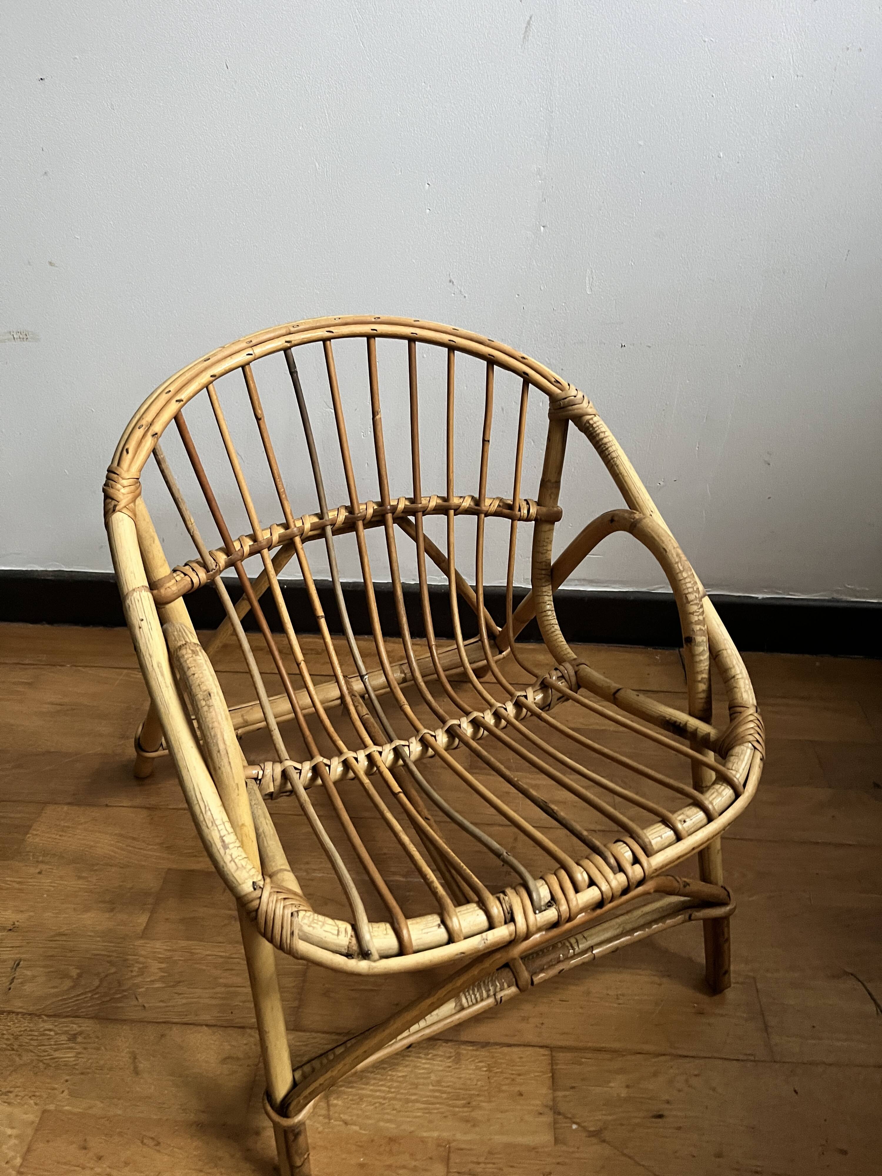 Fauteuil rotin enfant