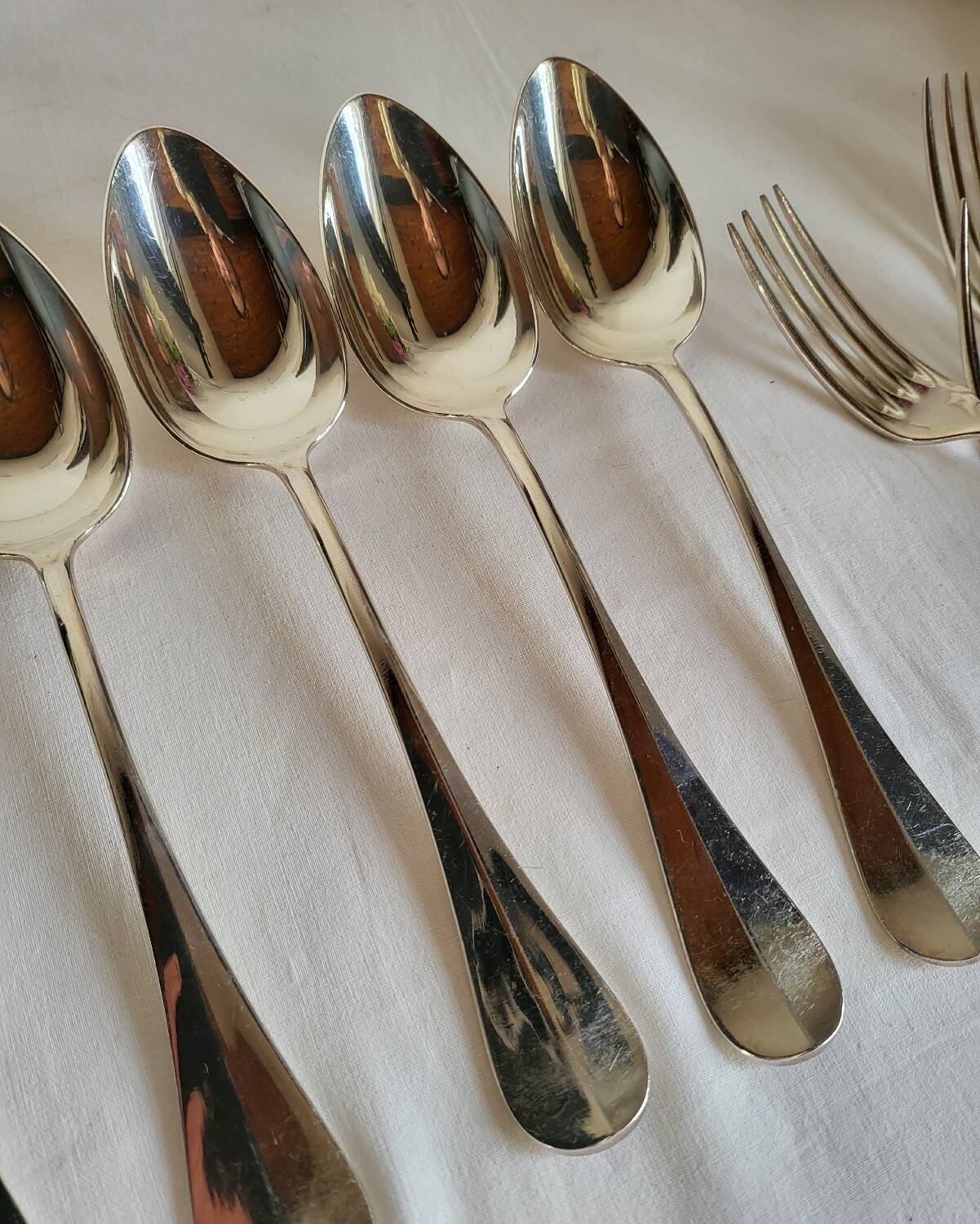 Silver-plated Table Cutlery Ridoux 6 Spoons and 6 Forks