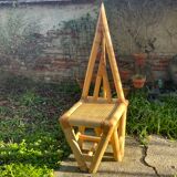 Chaise triangle design 50 en bambou