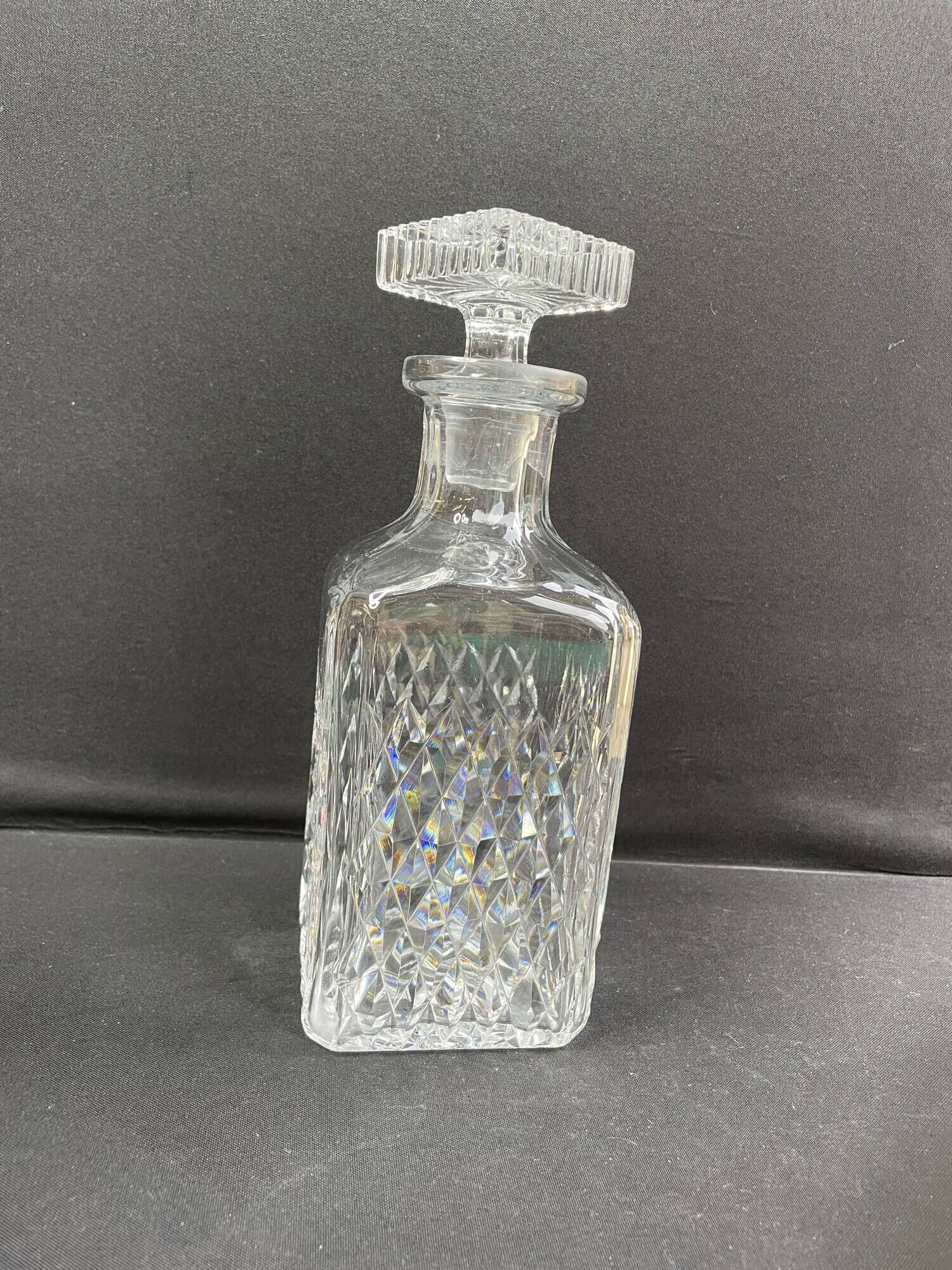 Baccarat - whisky carafe (1) - modern mid-century - cut crystal - model burgos