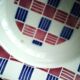 6 deep plates in Saint Amand earthenware Art Deco style
