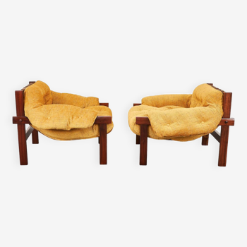 Fauteuils lounge vintage de style brésilien par Balassa Ipoly Furniture Company, Set de 2 1970
