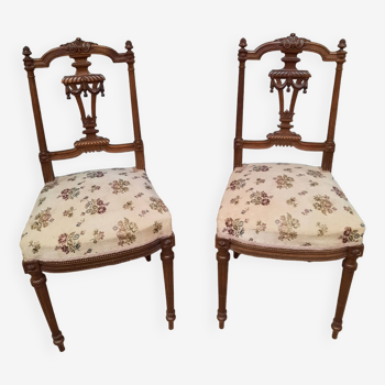 Pair of finely carved chairs