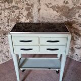 Table d'instruments médicaux en métal et verre, années 1960