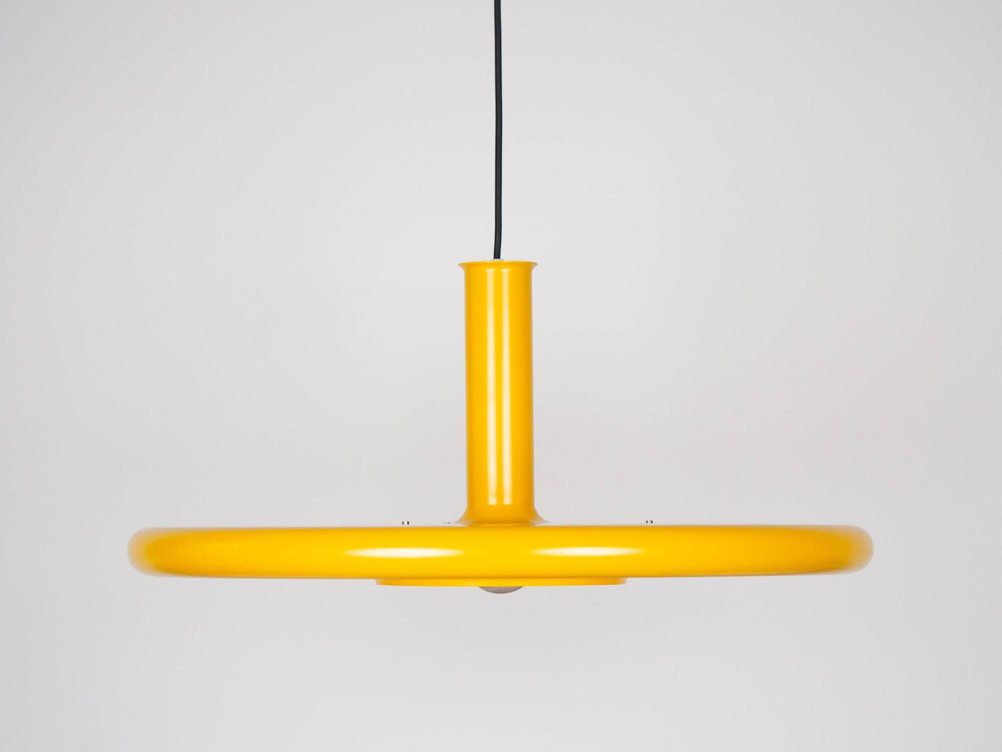 Danish vintage pendant lamp Optima by Hans Due, Fog og Morup, 1973
