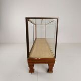 Comptoir de magasin ancien en laiton anglais – modèle étroit avec mesures en yards