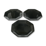 3 flat plates arcoroc - noir france - collection esso -