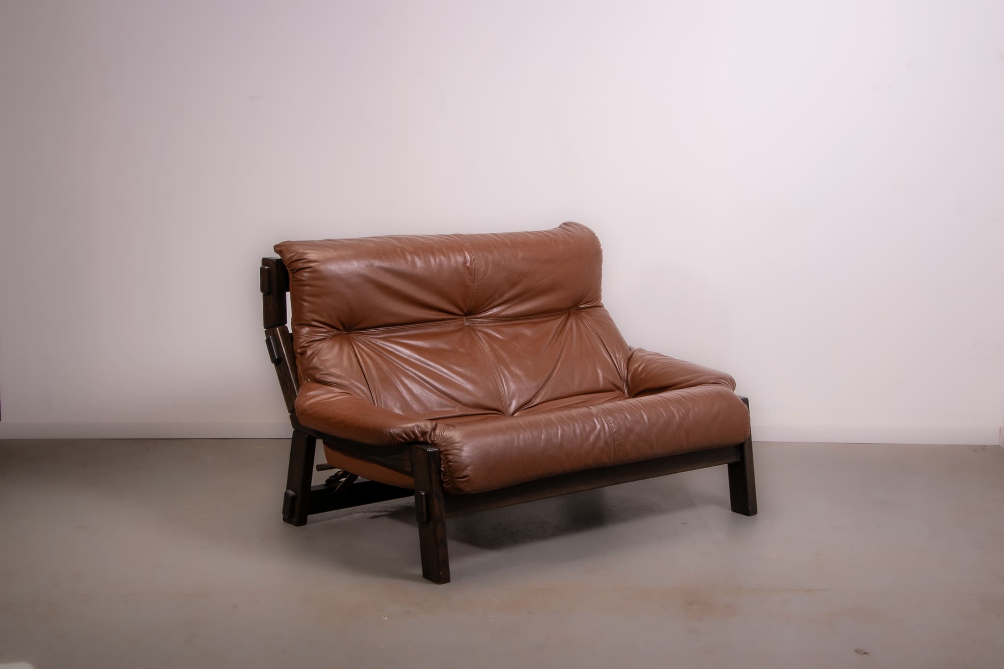 Canapé et fauteuil brutalistes hollandais conçus par Gerard Van den Berg pour Montis, vers 1980