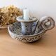 Ceramic candle holder signed Jean Austruy
