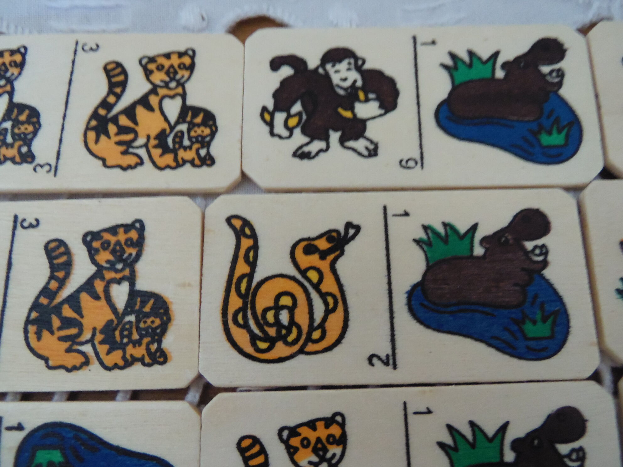 Domino animaux vintage 90's