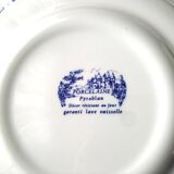 6 Assiettes plates porcelaine Pyroplan