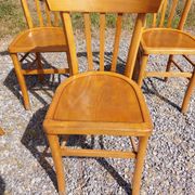 6 bistro chairs, light colour
