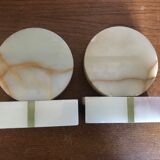 Art Deco marble bookends