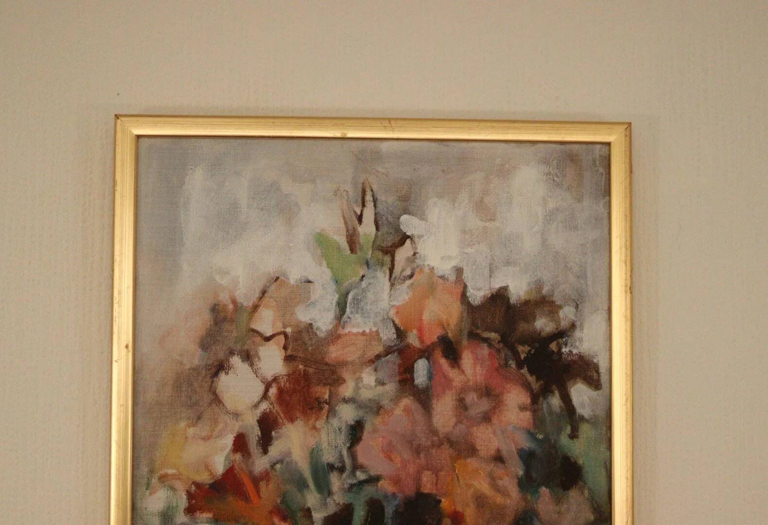 Original Swedish Oil on Canvas – “Bloom” by Pia H. Campbell – Signed