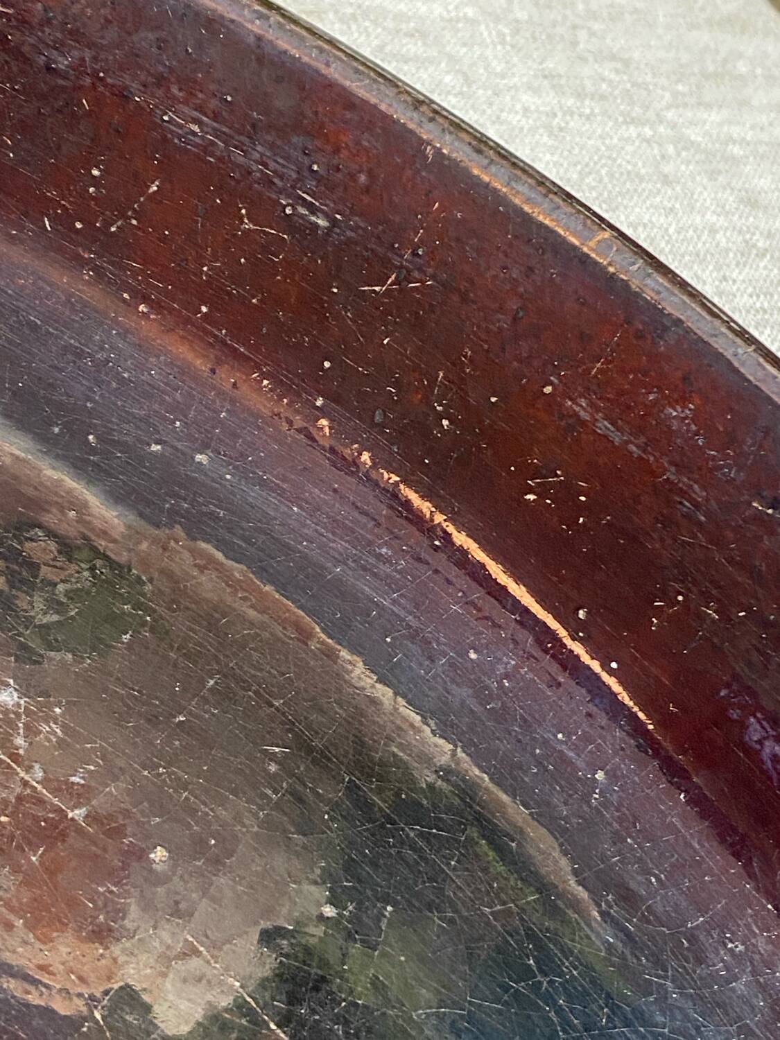 Vallauris iridescent ceramic gratin dish