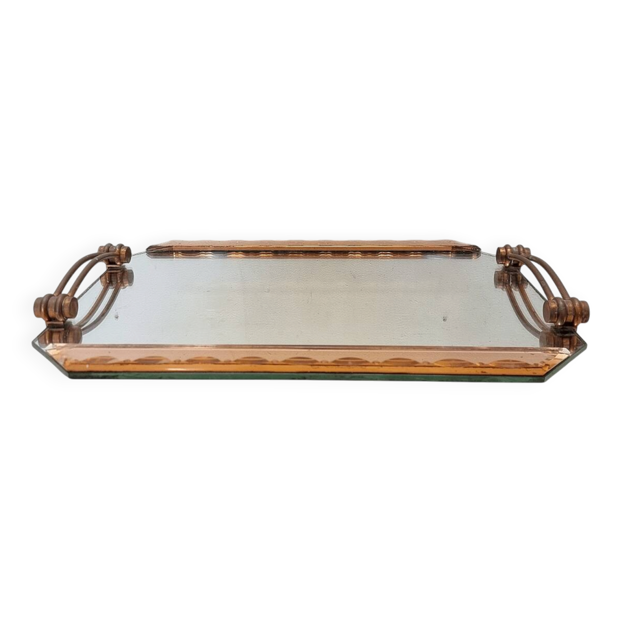 French Art Deco Glass Tray, 1930/40s
