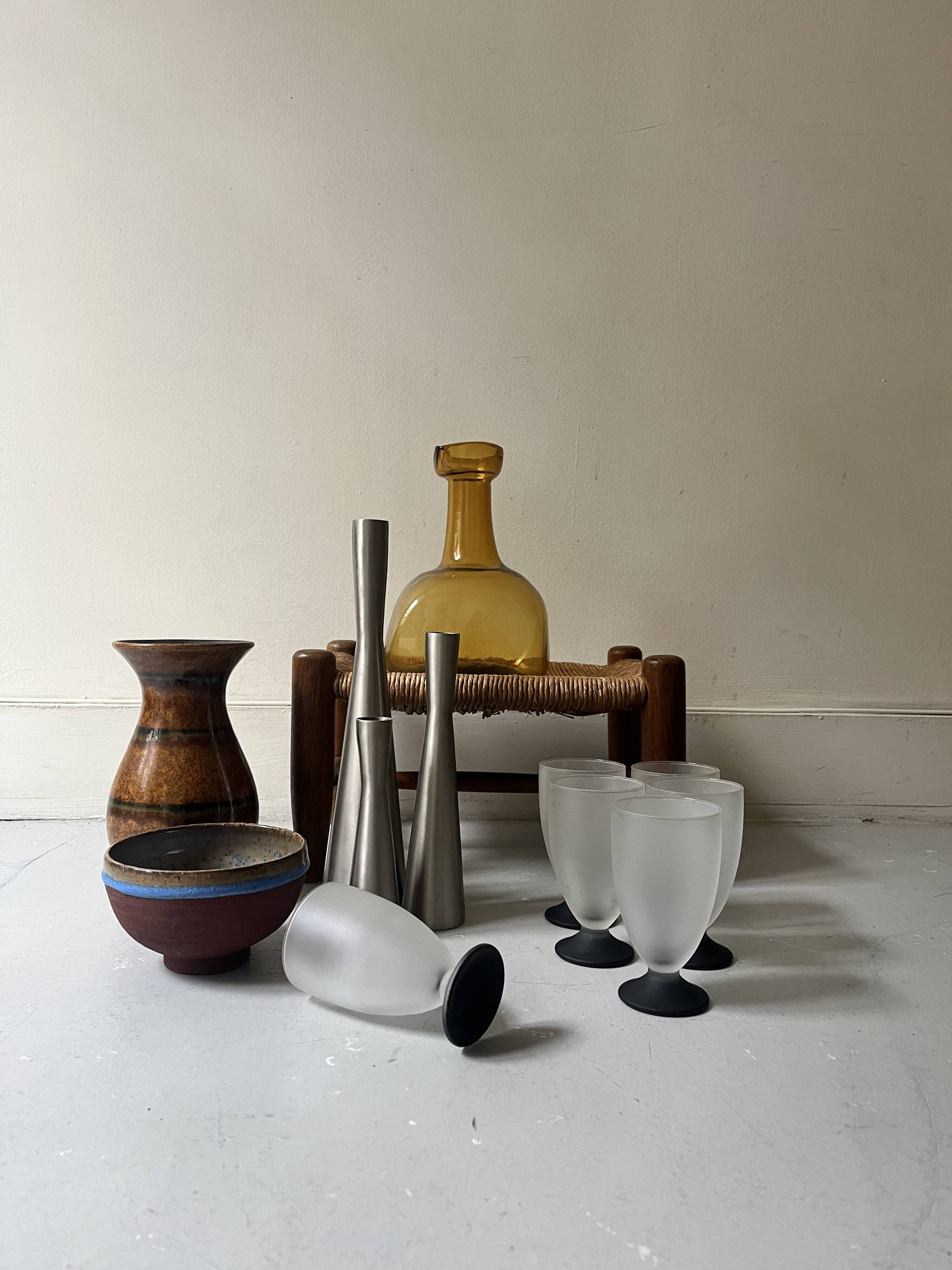 Amber glass carafe, France 1970