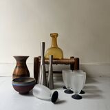 Amber glass carafe, France 1970