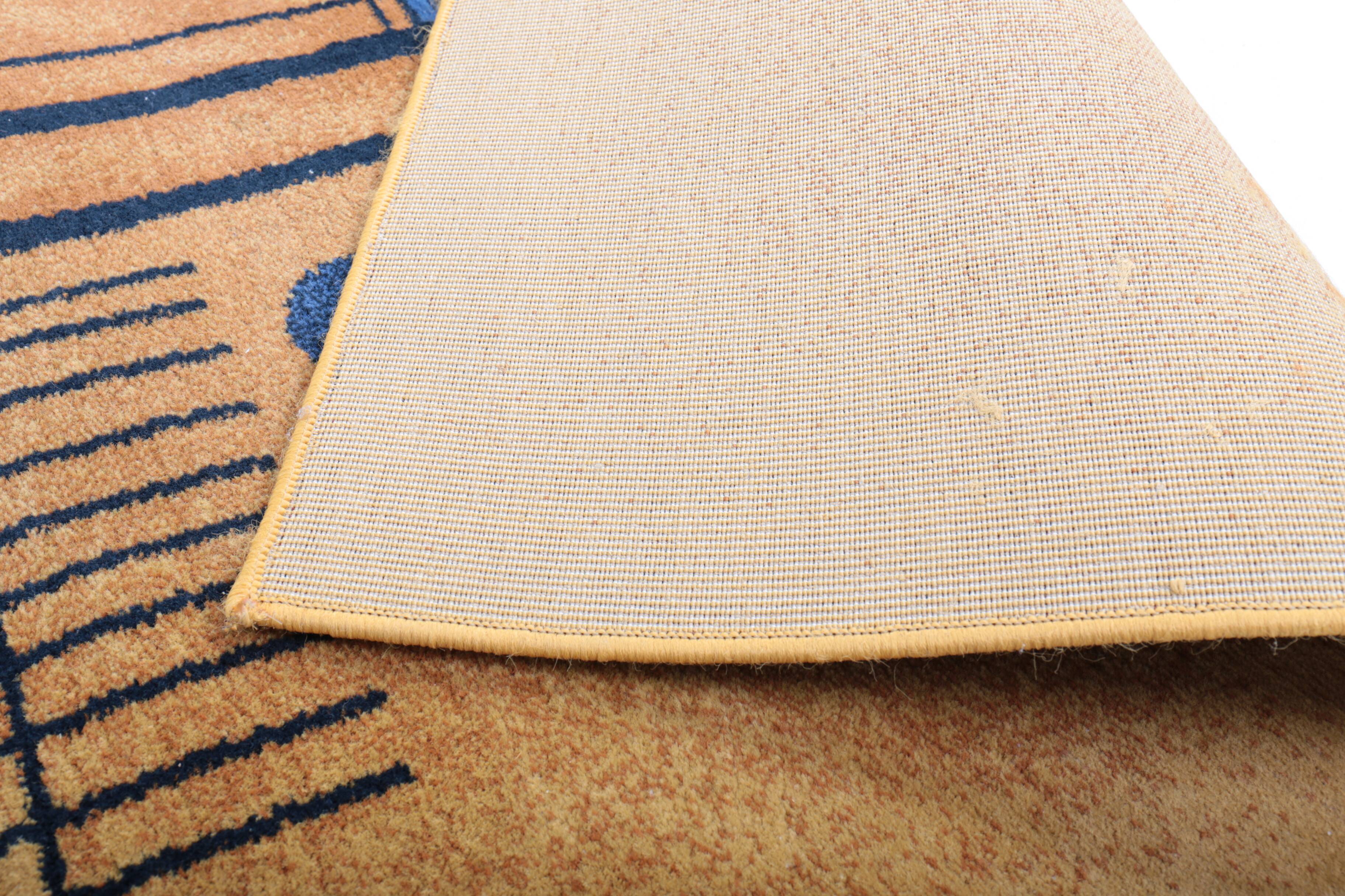 Vintage rug, abstract composition inspired by Kandinsky