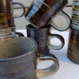 set of 8 stoneware coffee cups