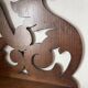 antique corner shelf in openwork wood with 3 shelves
