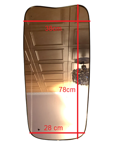 Mirror mirror free form of the 50s - 60s 38x78cm