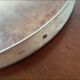Old aluminum oval mirror
