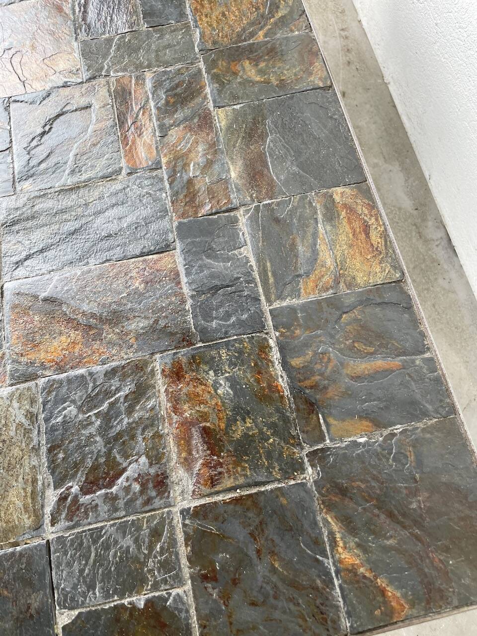 1950s slate coffee table